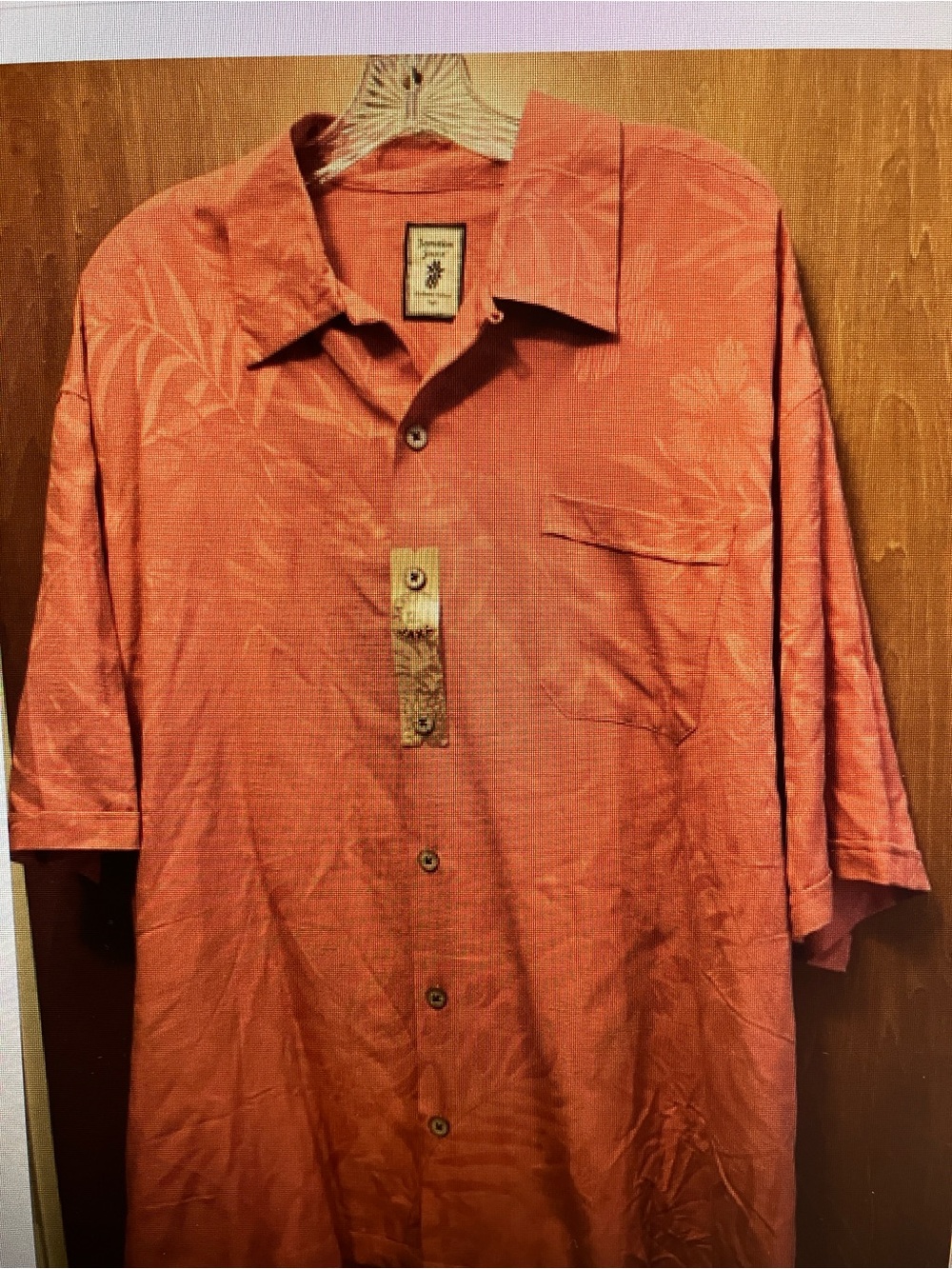 Jamaica Jaxx Size 2XL Tangerine Silk Hawaiian NWT